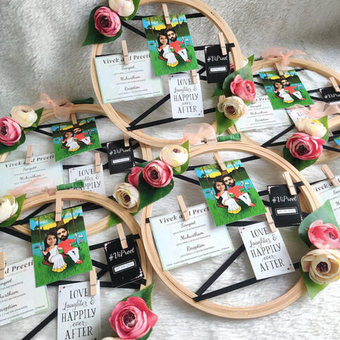 Floral Hoop Invite